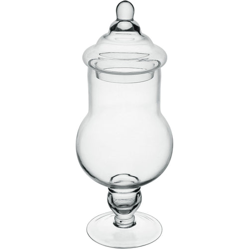 Potiche Redondo Home&Co 43cm com Tampa de Vidro Transparente