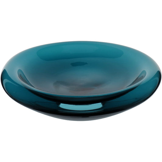 Centro de Mesa Vidro Azul Home&Co 34x34cm Decorativo