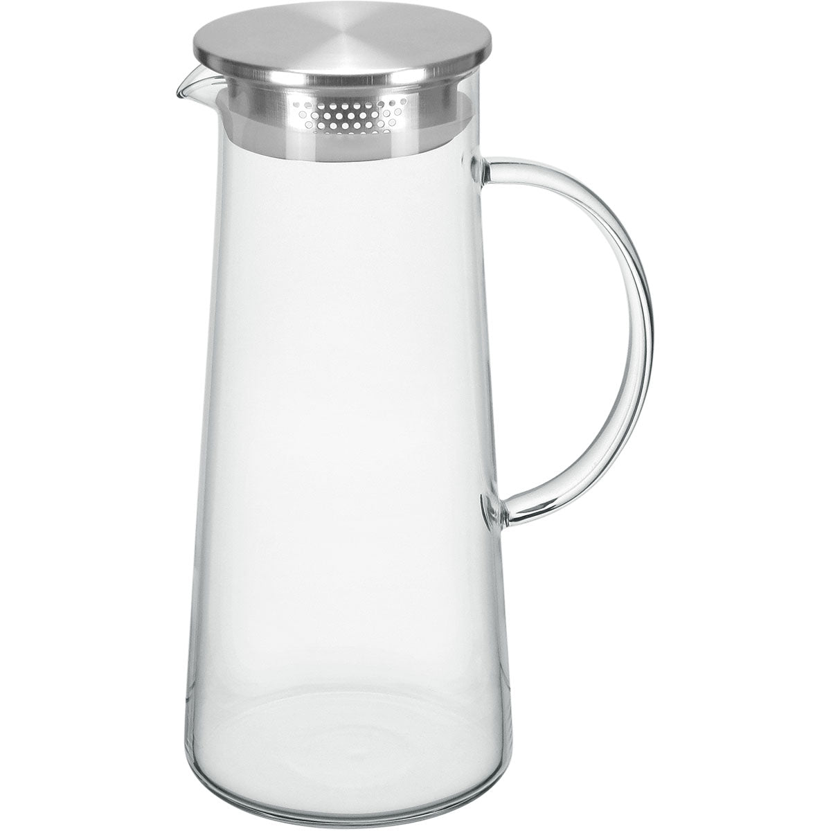 Jarra de Vidro Borossilicato Home&Co 1,4L com Tampa Inox Transparente