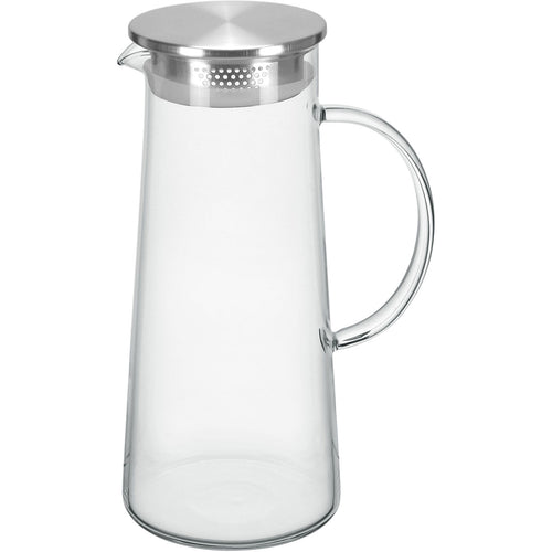 Jarra de Vidro Borossilicato Home&Co 1,4L com Tampa Inox Transparente