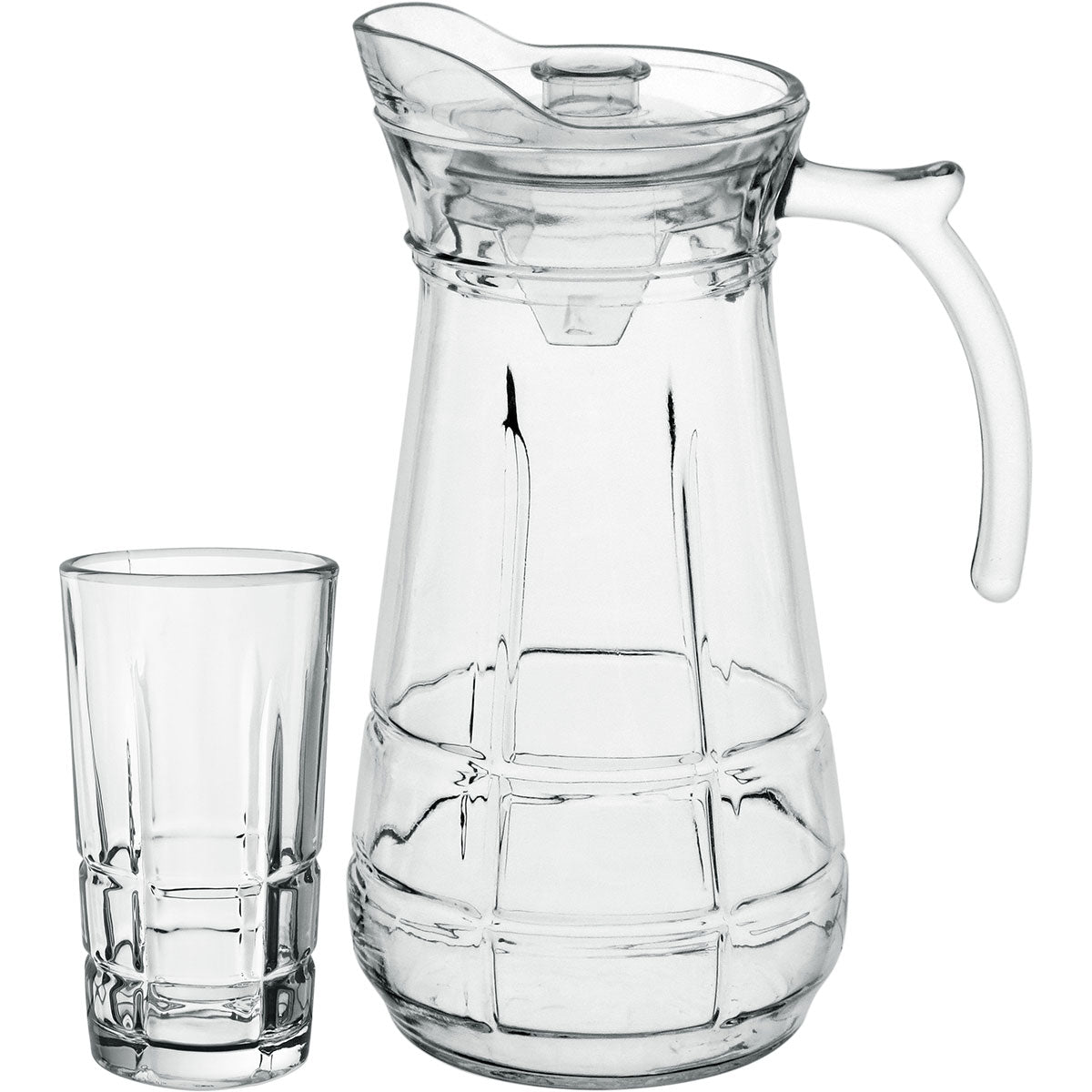 Jogo de Jarra e Copos Home&Co Vidro Transparente 1,7L e 270ml