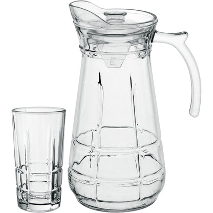 Jogo de Jarra e Copos Home&Co Vidro Transparente 1,7L e 270ml