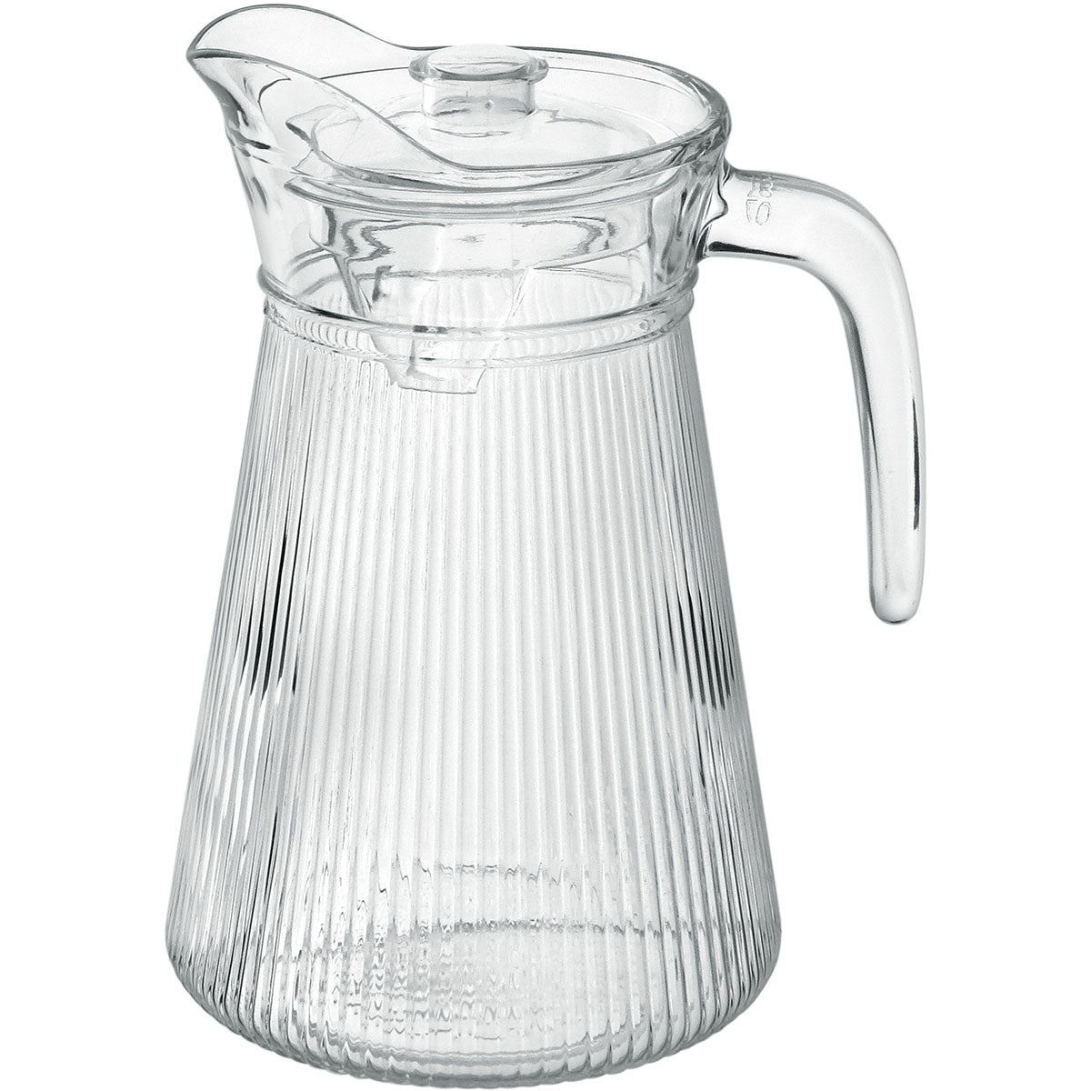 Jarra de Vidro Home&Co 1,6L com Tampa de Acrílico Transparente 21x11cm