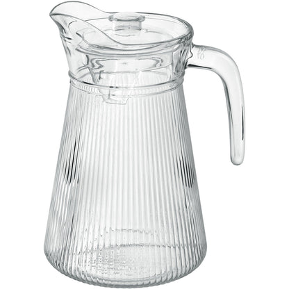 Jarra de Vidro Home&Co 1,6L com Tampa de Acrílico Transparente 21x11cm