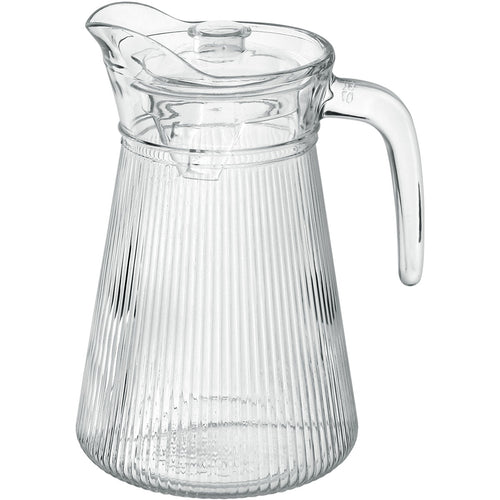 Jarra de Vidro Home&Co 1,6L com Tampa de Acrílico Transparente 21x11cm