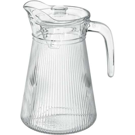 Jarra de Vidro Home&Co 1,6L com Tampa de Acrílico Transparente 21x11cm