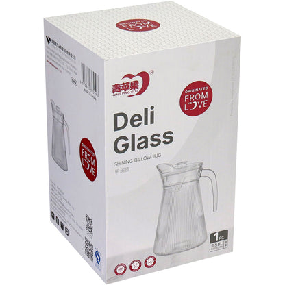 Jarra de Vidro Home&Co 1,6L com Tampa de Acrílico Transparente 21x11cm