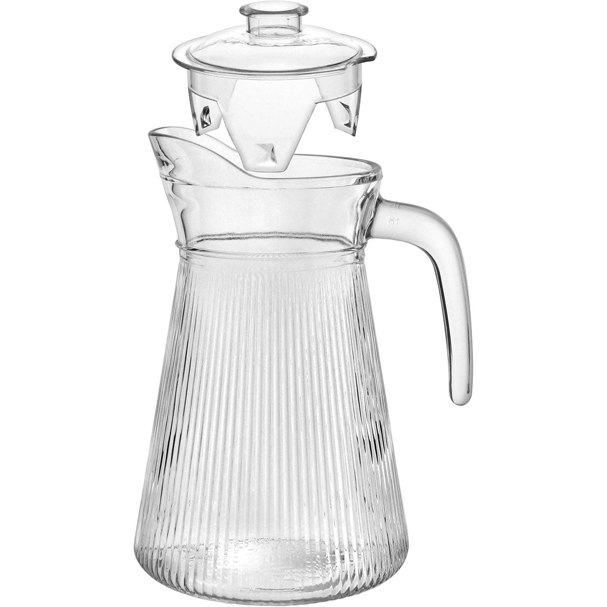 Jarra de Vidro Home&Co 1,6L com Tampa de Acrílico Transparente 21x11cm