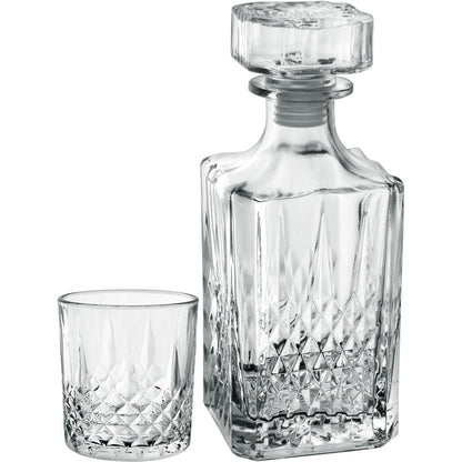 Conjunto de Garrafa e Copos de Vidro para Whisky Home&Co 750ml Transparente