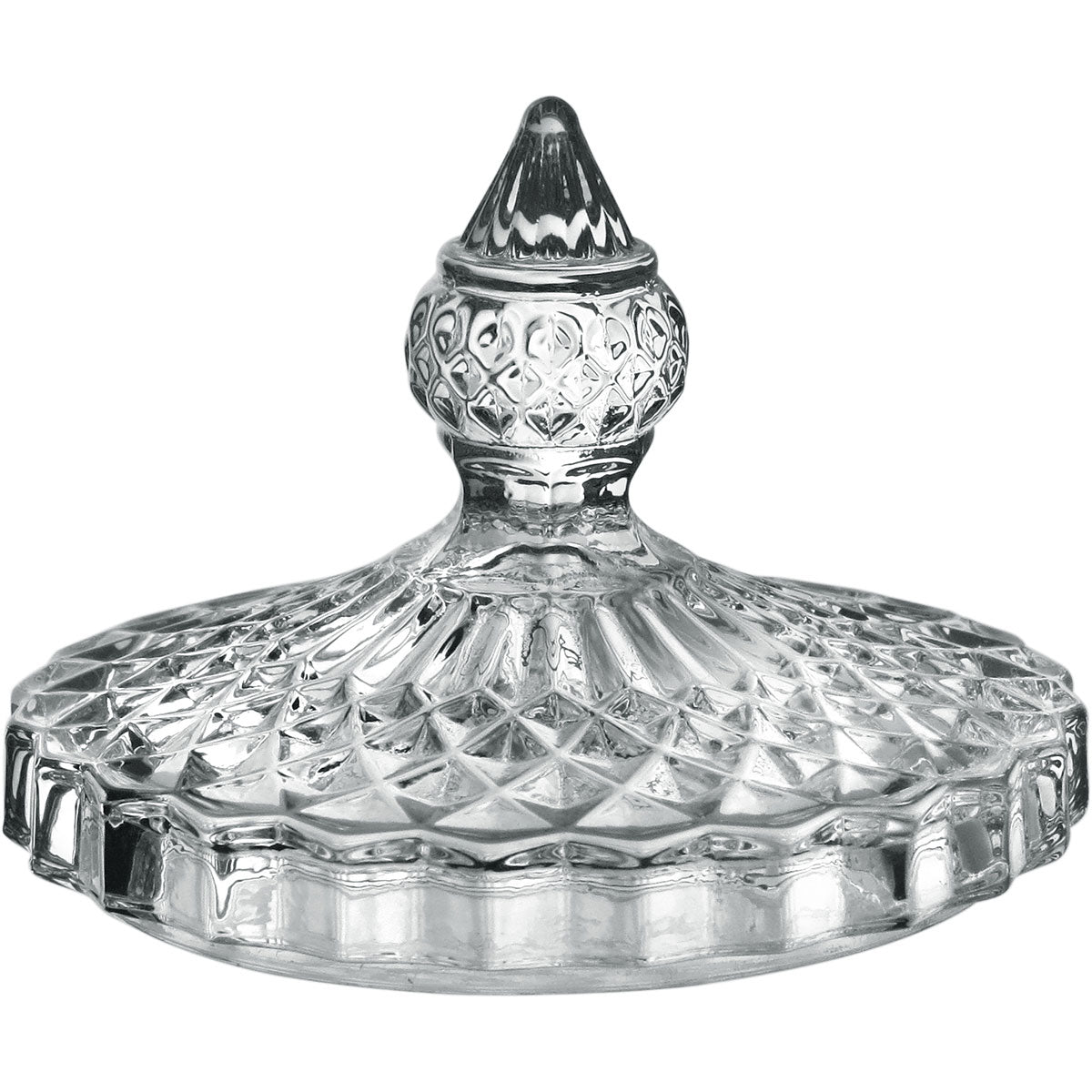 Potiche Redondo de Vidro Transparente Home&Co 14x8cm com Tampa