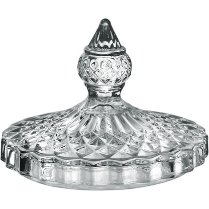 Potiche Redondo de Vidro Transparente Home&Co 14x8cm com Tampa