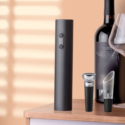 Kit Acessórios para Vinho Home&Co - Saca Rolha, Bico Dosador e Corta Lacre Preto