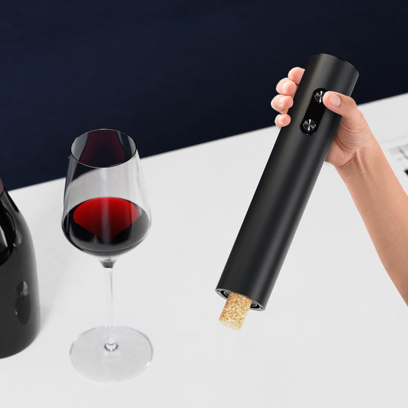 Kit Acessórios para Vinho Home&Co - Saca Rolha, Bico Dosador e Corta Lacre Preto