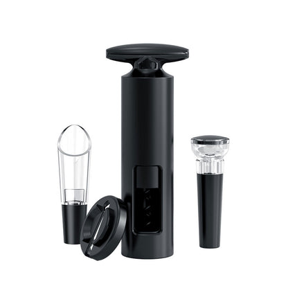 Kit de Acessórios para Vinho Home&Co Plástico Preto - 4 Peças