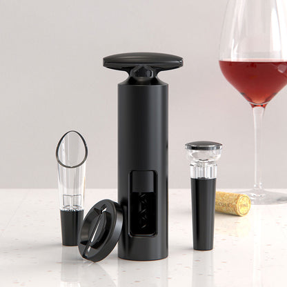 Kit de Acessórios para Vinho Home&Co Plástico Preto - 4 Peças