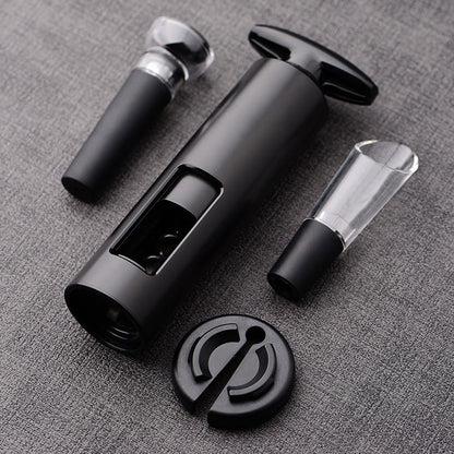 Kit de Acessórios para Vinho Home&Co Plástico Preto - 4 Peças