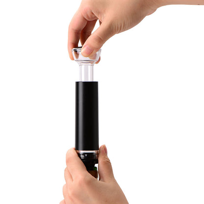 Tampa a Vácuo para Vinho Home&Co Plástico Preto Preserva Sabor e Aroma