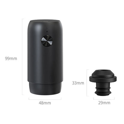 Tampa a Vácuo para Vinho Home&Co Plástico Preto 10x5cm