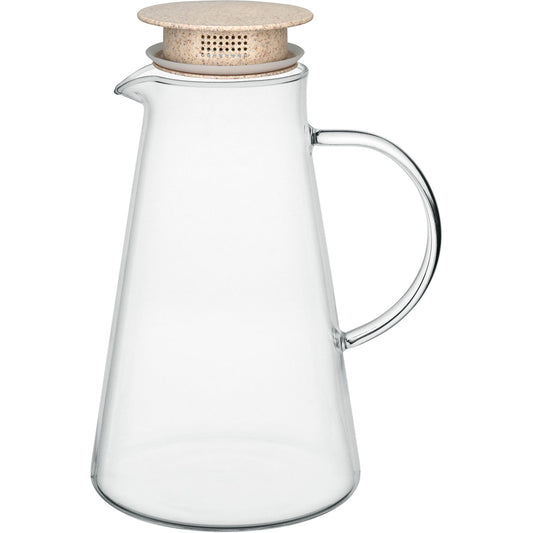 Jarra de Vidro Borossilicato 1,8L Transparente com Tampa Antiderrame