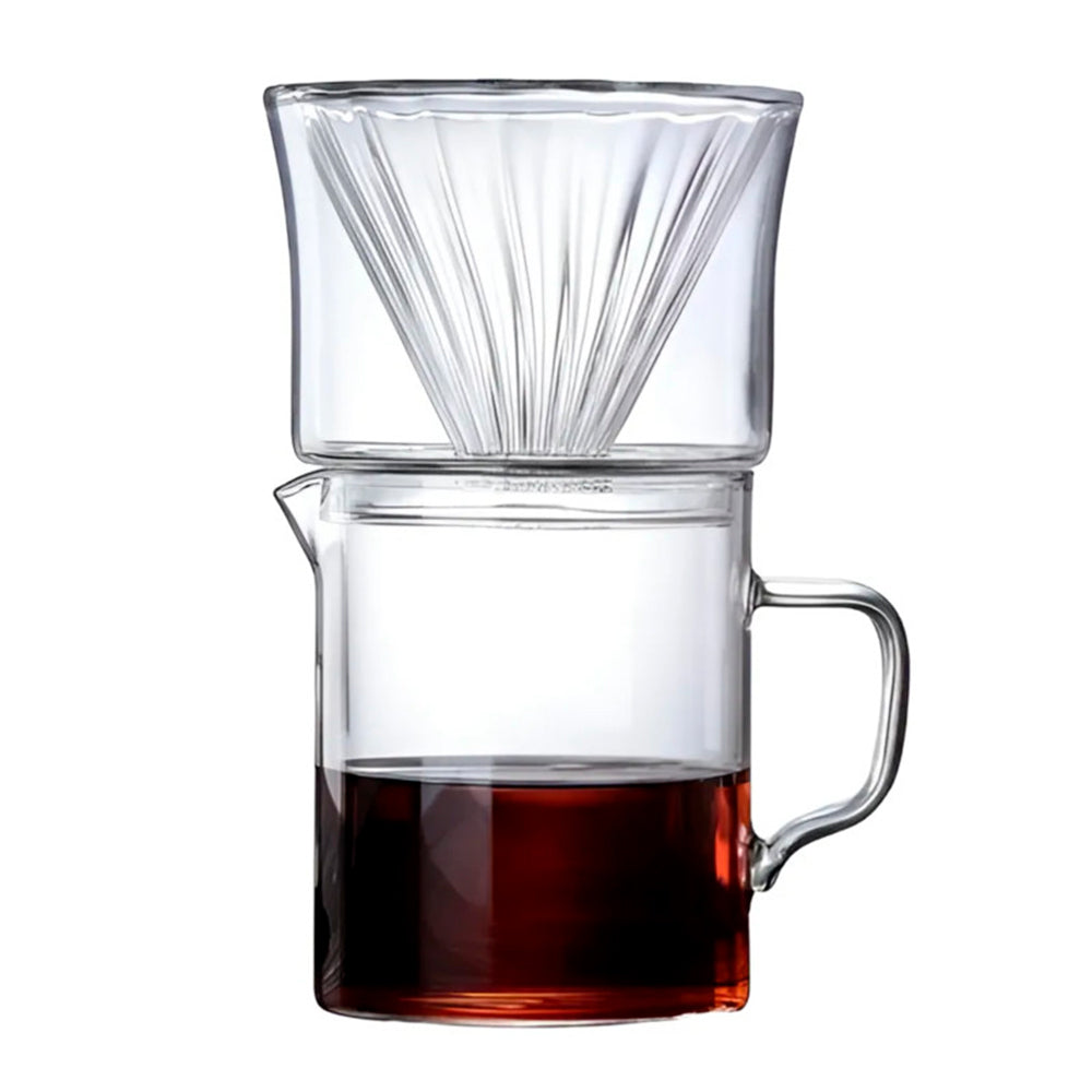 Jogo Passador de Café em Vidro 500ml com Suporte para Filtro
