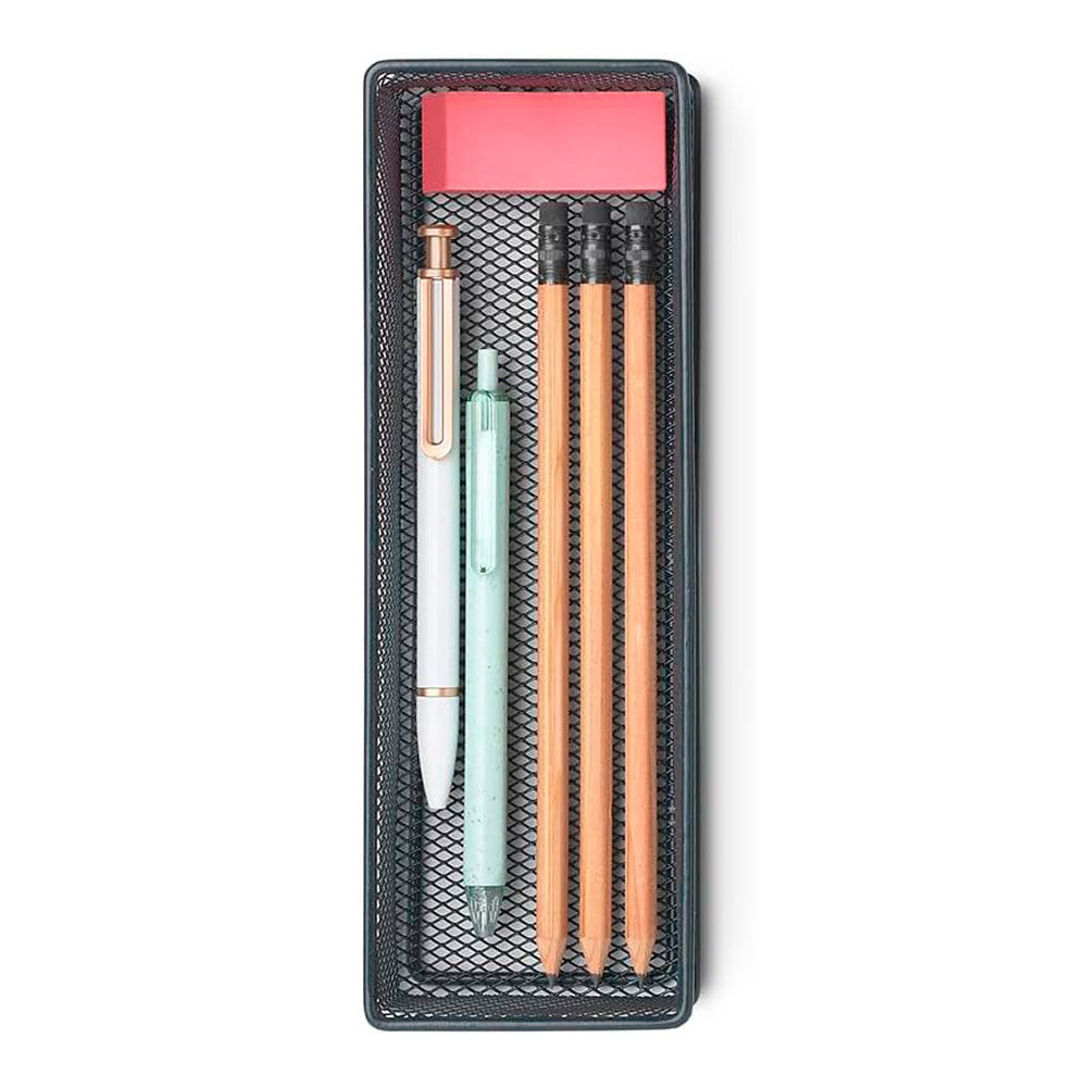 Organizador Aramado Office Mai Home Preto 15x5x7,5cm Metal Resistente