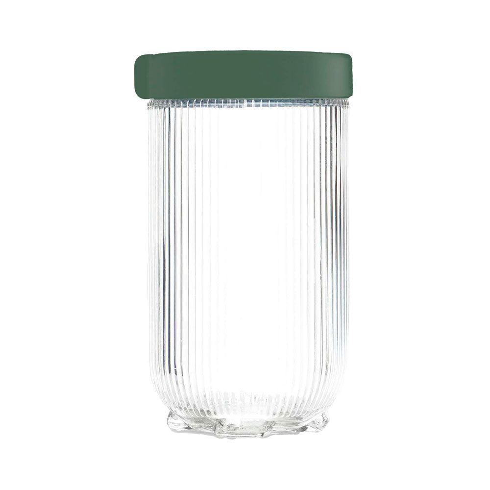 Conjunto de Potes de Vidro Canelados 3 Peças 450/900/1400ml Mai Home