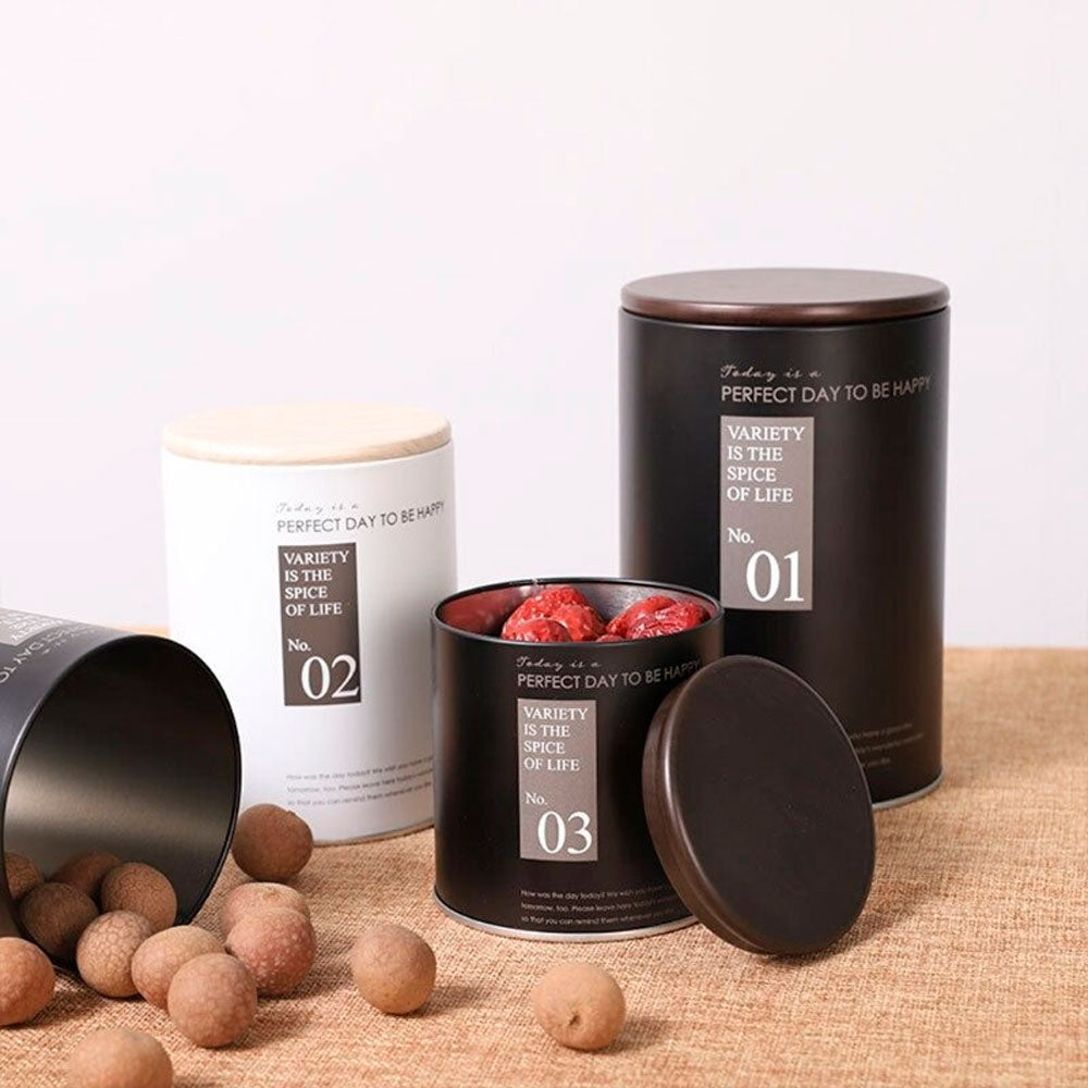 Kit 3 Latas Decorativas de Metal Preto 450/700/1000ml Mai Home