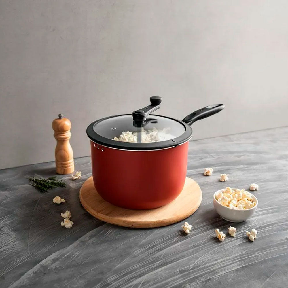 Pipoqueira Antiaderente 4,2L Brinox Pic Poc Cereja Pro-flon