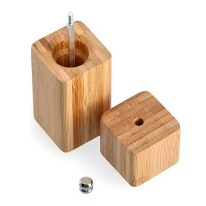 Conjunto Moedor de Sal e Pimenta Mai Home Madeira 4,5x11cm Moagem Ajustável