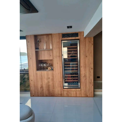 Adega Climatizada Krauer Triple Zone 145 Garrafas 220V em Inox com Compressor Silencioso e Vidro Duplo