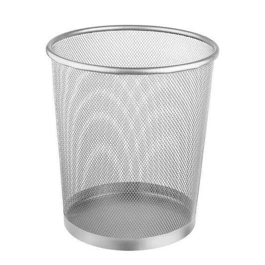 Cesto de Lixo Aramado Redondo 15L Prata Mai Home