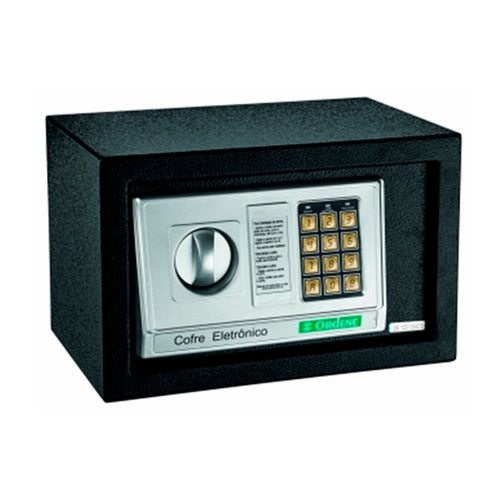 Cofre Eletrônico Ordene com Senha Digital e 2 Chaves em Aço Resistente