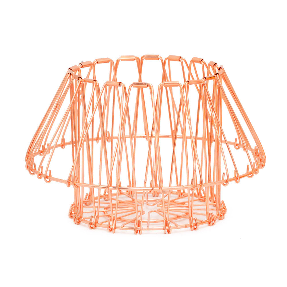 Fruteira Aramada Retrátil 20cm Rosê Gold Mai Home