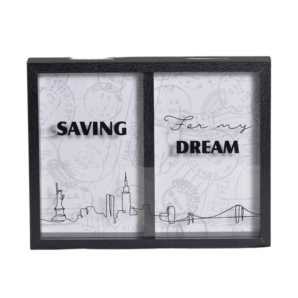 Quadro Cofre Dream Mai Home 28x22cm Madeira MDF com Vidro Transparente