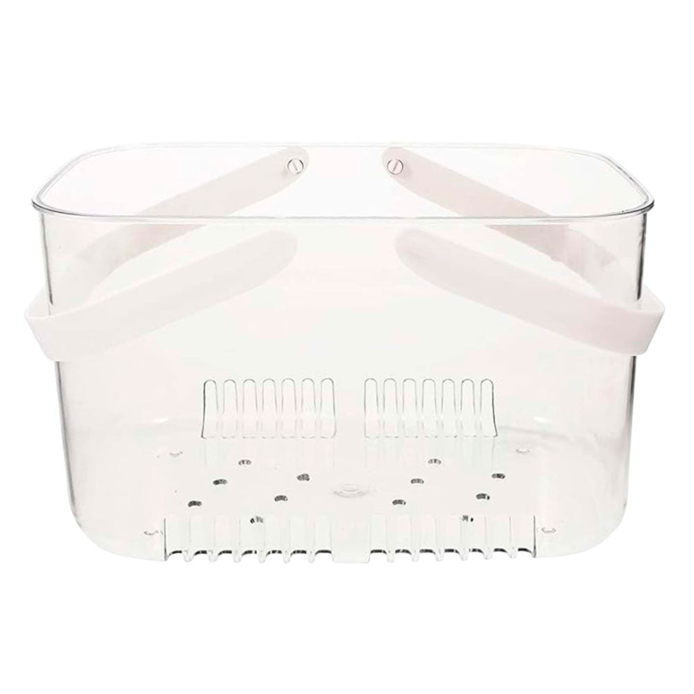 Cesta Multiuso Acrílica Transparente com Alça White Hangers Mai Home