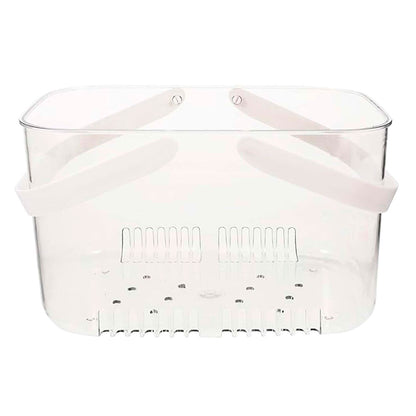 Cesta Multiuso Acrílica Transparente com Alça White Hangers Mai Home