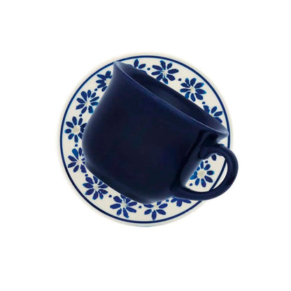 Aparelho de Jantar Chá 20 Peças Donna Margaridas Cerâmica Decorada