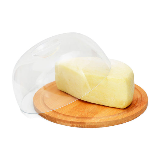 Queijeira de Bambu com Tampa Plástica 19cm Mia Home Nature