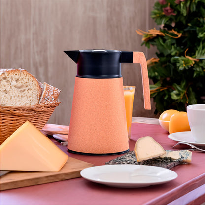 Garrafa Térmica Wincy Oasis 1L Preta com Cortiça para Café e Chá