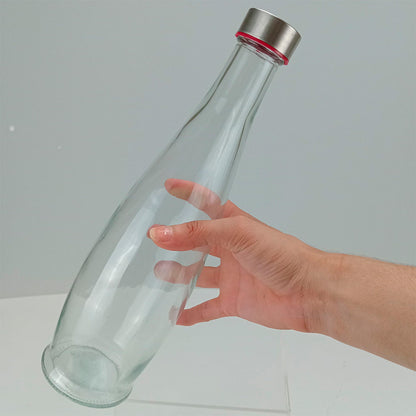 Garrafa de Vidro 1L Home&Co para Água, Sucos e Leite com Tampa Vedação