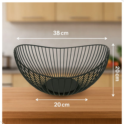 Fruteira Aramada Preta Mega Casa Outlet - Organizador de Metal para Cozinha