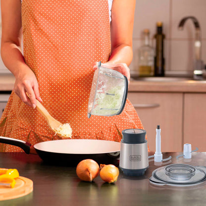 Processador de Alimentos Black+Decker Gourmand 800W 127V Cinza