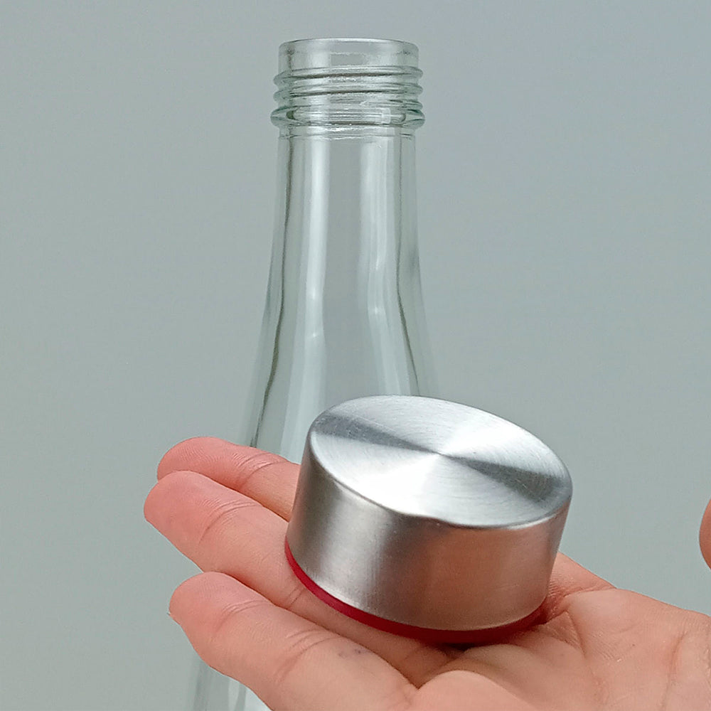 Garrafa de Vidro 1L Home&Co para Água, Sucos e Leite com Tampa Vedação