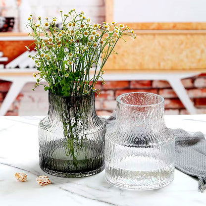 Vaso Decorativo de Vidro Acqua Cinza 16,5x20cm - Mai Home