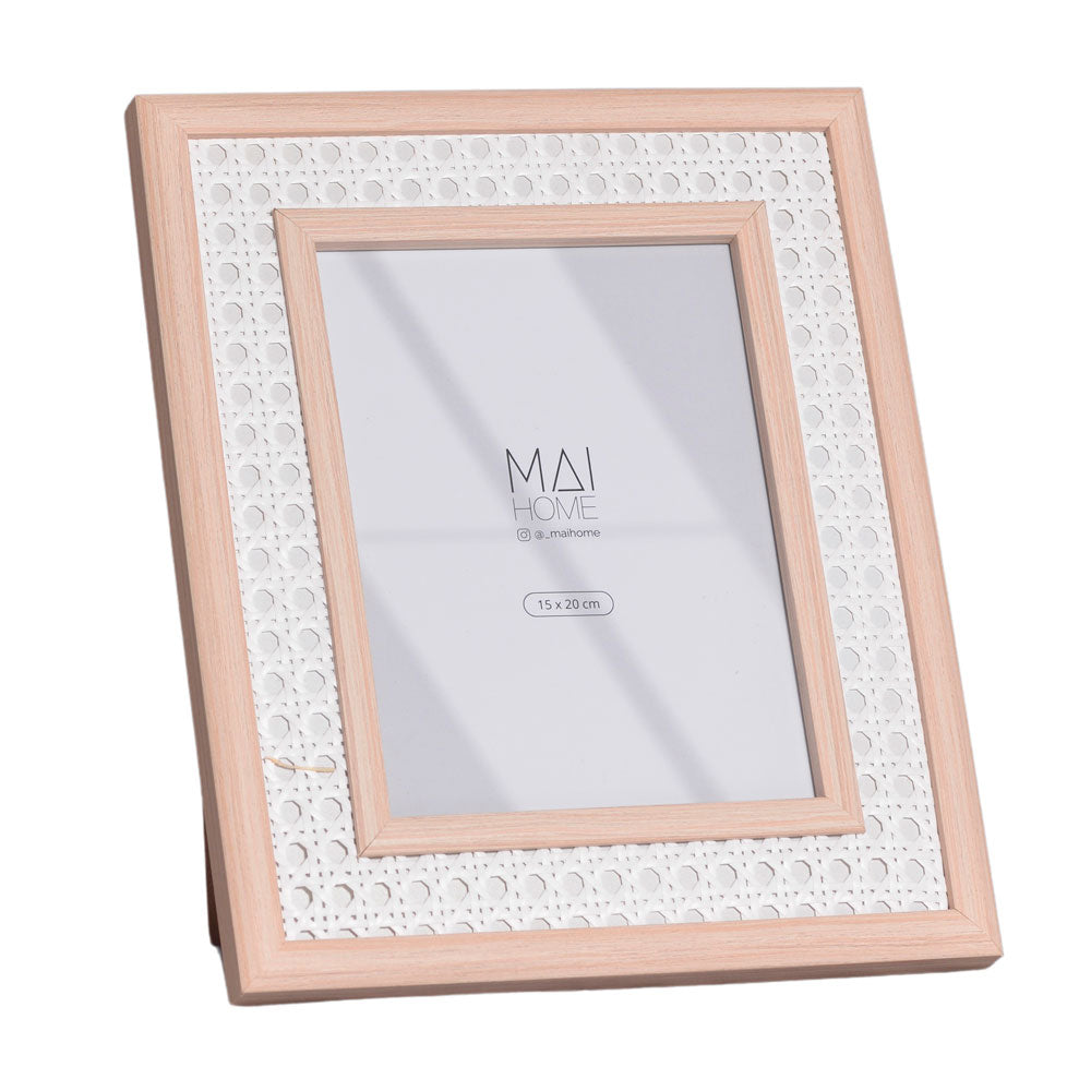 Porta Retrato MDF Palha Yuri 15x20 Mai Home Decorativo