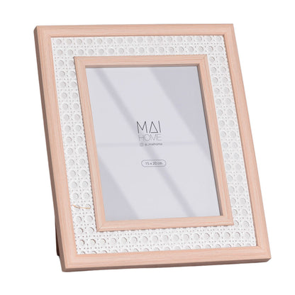 Porta Retrato MDF Palha Yuri 15x20 Mai Home Decorativo