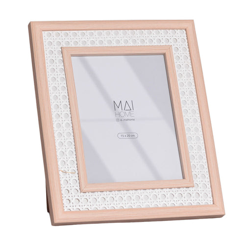 Porta Retrato MDF Palha Yuri 15x20 Mai Home Decorativo