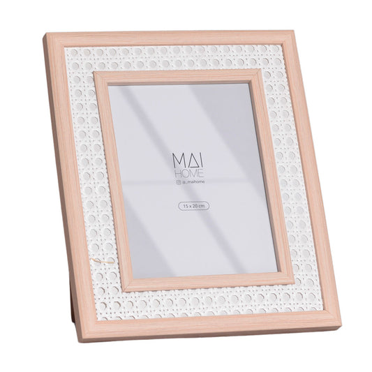 Porta Retrato MDF Palha Yuri 15x20 Mai Home Decorativo