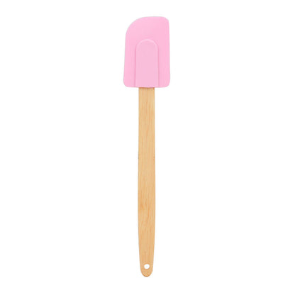 Espátula de Silicone para Cozinha 29cm Rosa Mai Home Madeira Nature