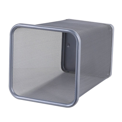 Cesto de Lixo Aramado Quadrado Prata 26x27cm Mai Home